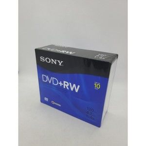 Sony 10 Pack DVD+RW 120 Minutes Sealed 4.7 GB Compact Discs w/ Jewel Cases NEW